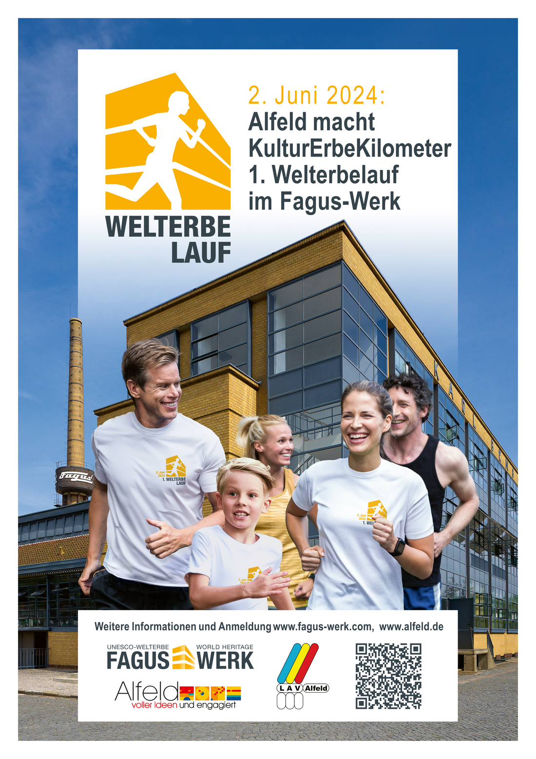 Plakat Alfeld macht KulturErbeKilometer- 1. Welterbelauf im Fagus-Werk