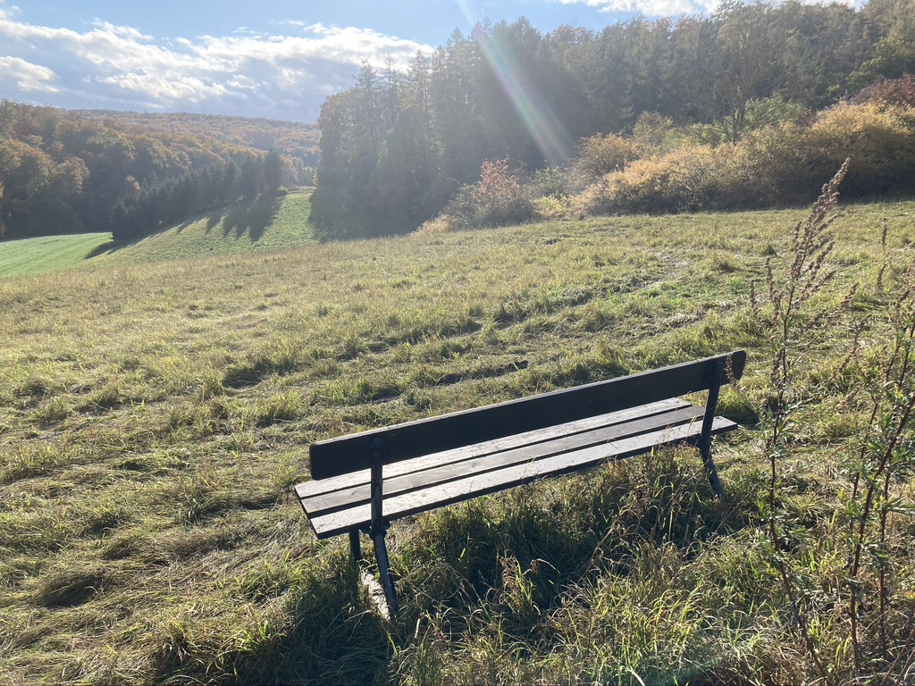 Ein schöner Blick: eine Bank bei Hörsum © HG Scharf