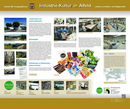 Industriekulturpfad Infotafel 1. MM Packaging Behrens GmbH & Co KG 