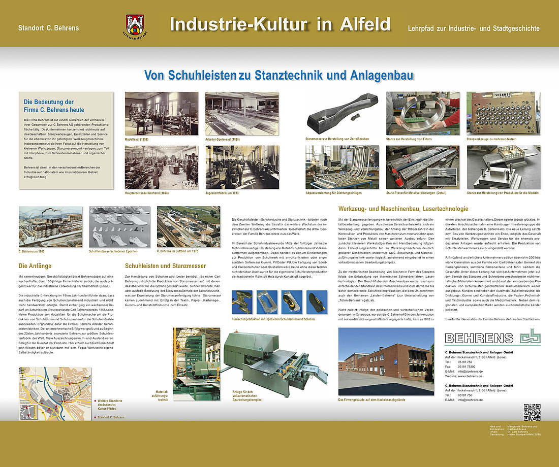 Industriekulturpfad Infotafel C.Behrens GmbH