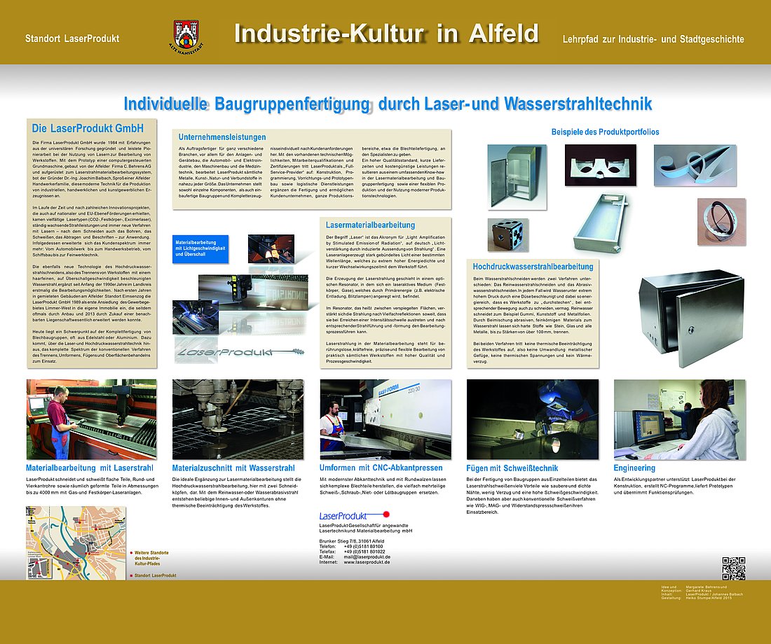 Industriekulturpfad Infotafel Balbach - Laser Produkt GmbH