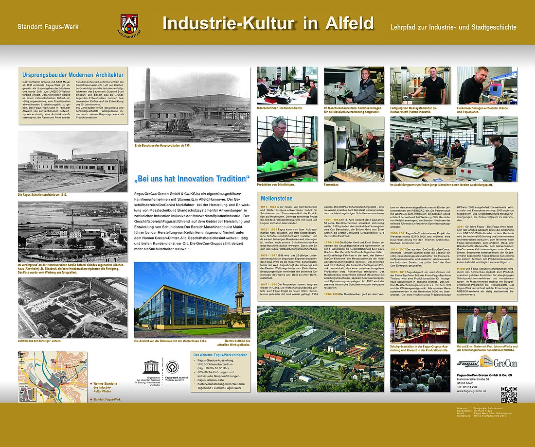 Industriekulturpfad Infotafel Fagus GreCon 