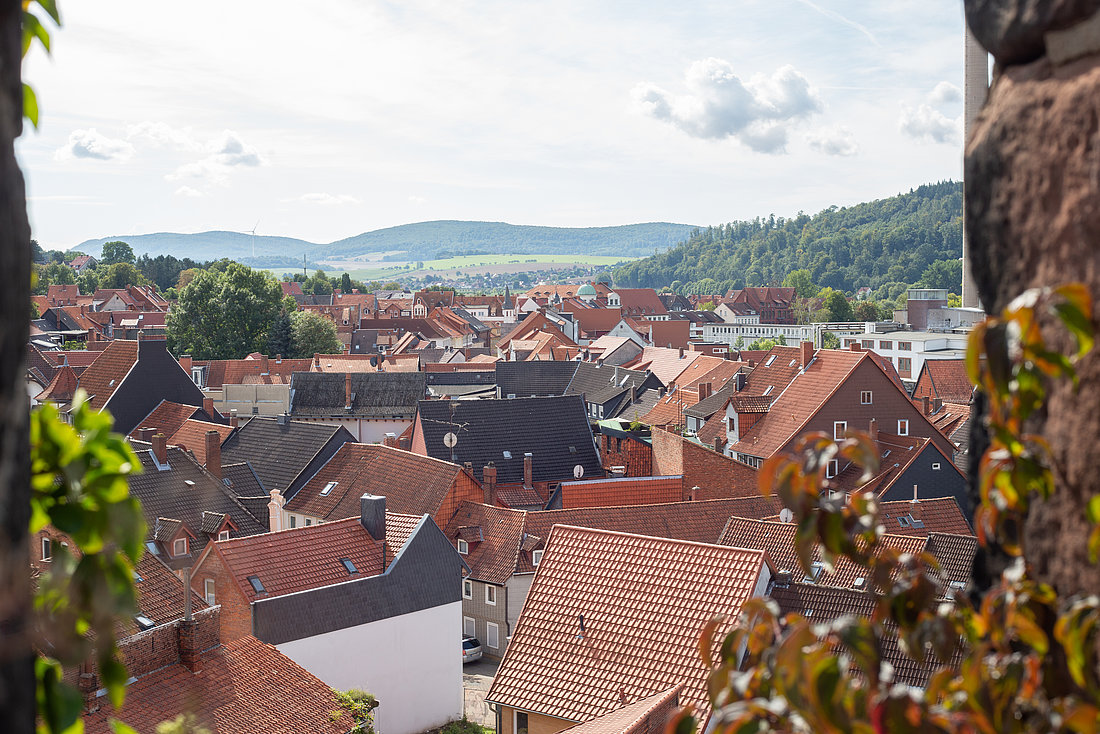 Blick vom Fillerturm auf die historische Altstadt Alfelds © Claus Hoff