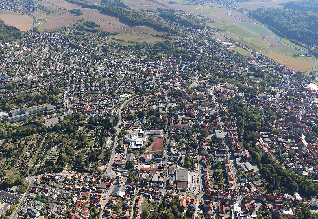 Luftbild der Alfelder Innenstadt © Schütz & Quintel