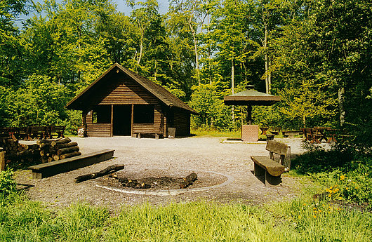 Adamishütte in Alfeld mit Grillplatz, Wanderhütte