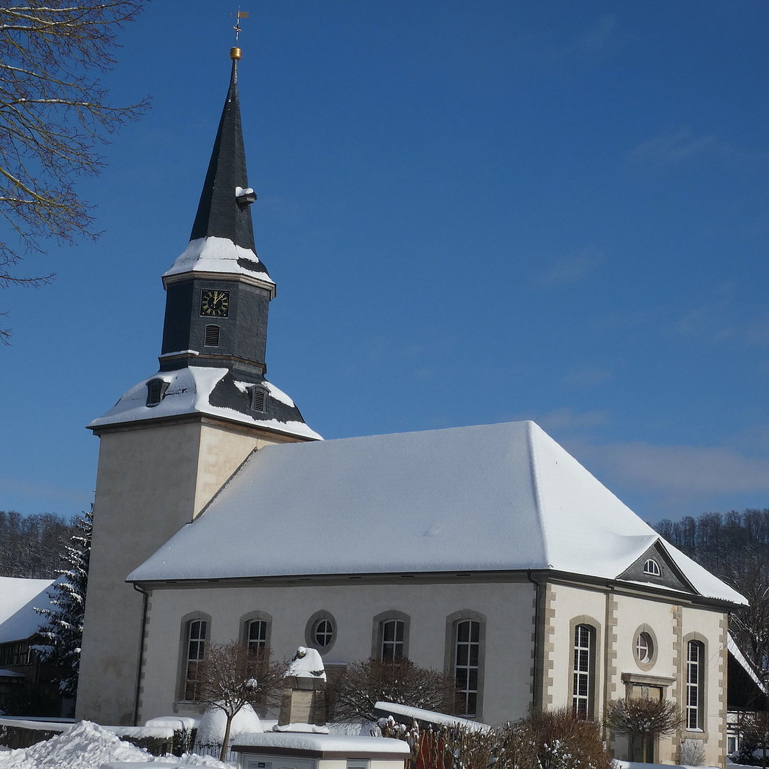 Die Förster Kirche im Winter © Archiv Kirchengemeinde Föhrste