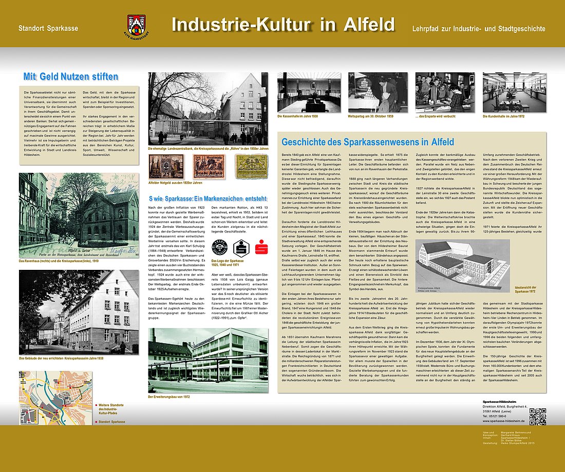 Industriekulturpfad Infotafel Kreissparkasse Hildesheim 