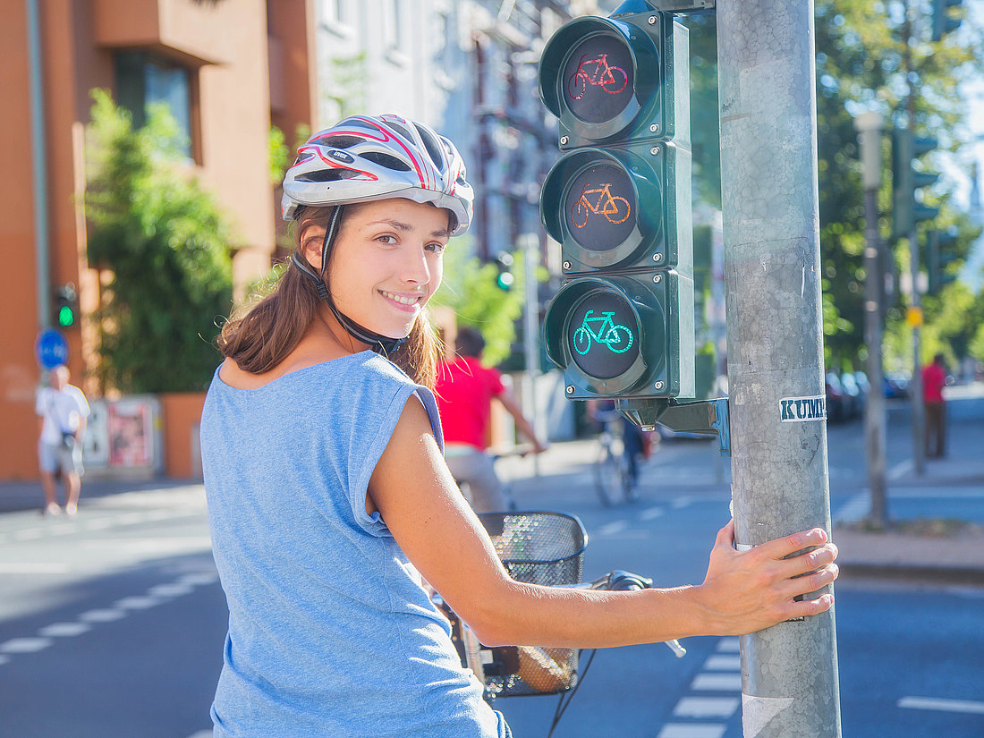 Grünes Licht für den Radverkehr © Klimabündnis ⎪Laura Nickel