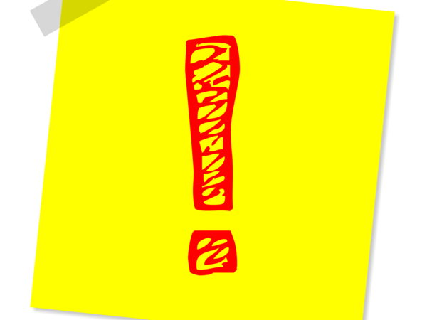 Ein Ausrufezeichen auf einem gelben Notizzettel © maklay62 - pixabay.com