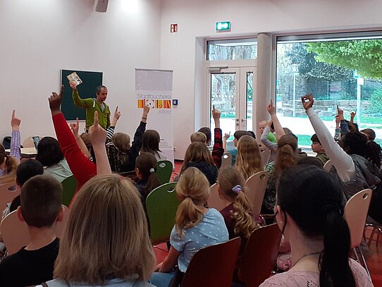 Mario Fesler in Aktion in der Bürgerschule
